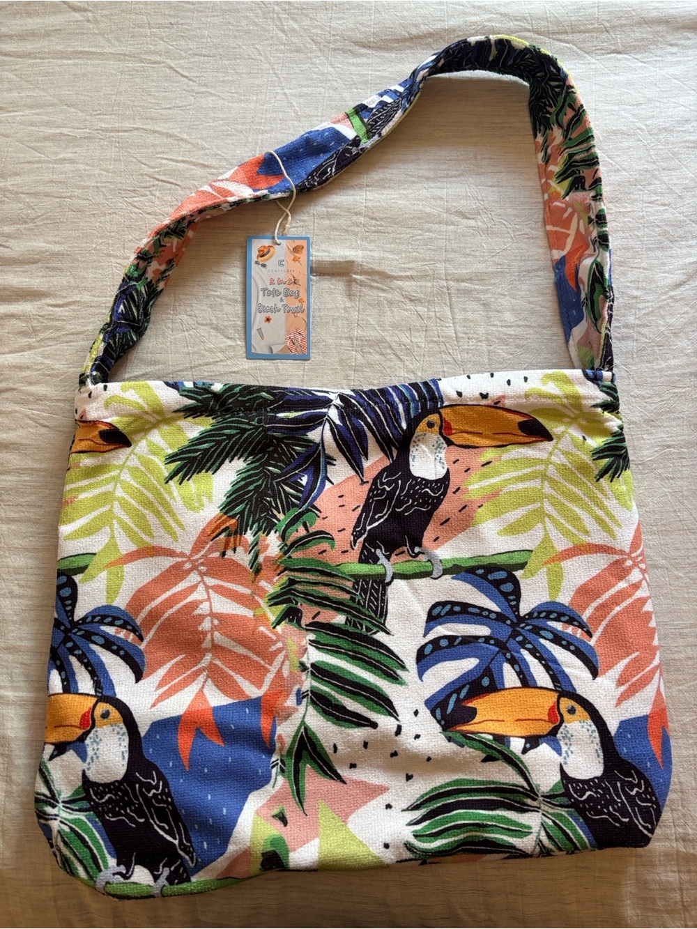 Empire Cove 2 in 1 Convertible Beach Towel Tote Bag Shoulder Bag
